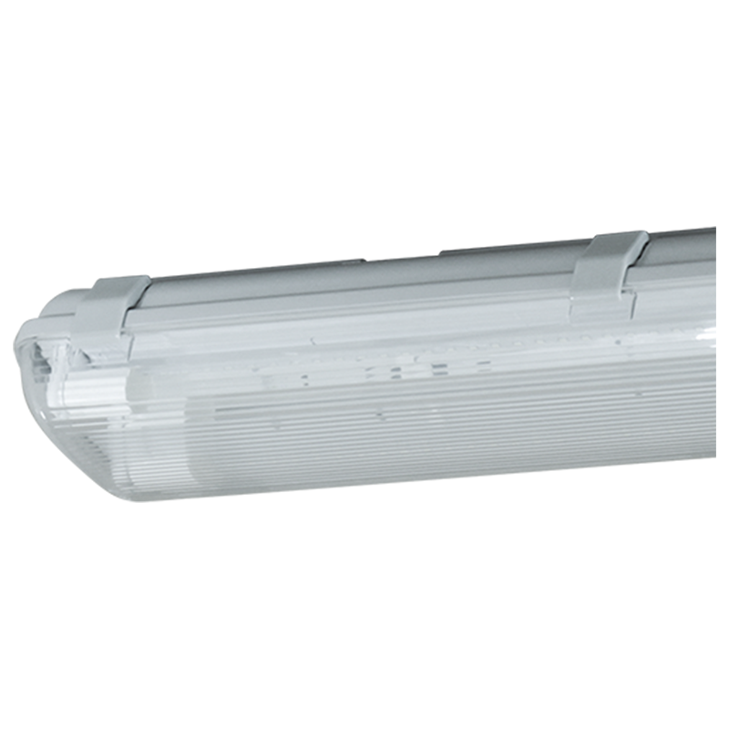 GABINETE APV A PRUEBA DE VAPOR 2 X 18 T8 LED CON MICA TRANSPARENTE CON TUBO LED 18W 100-277V