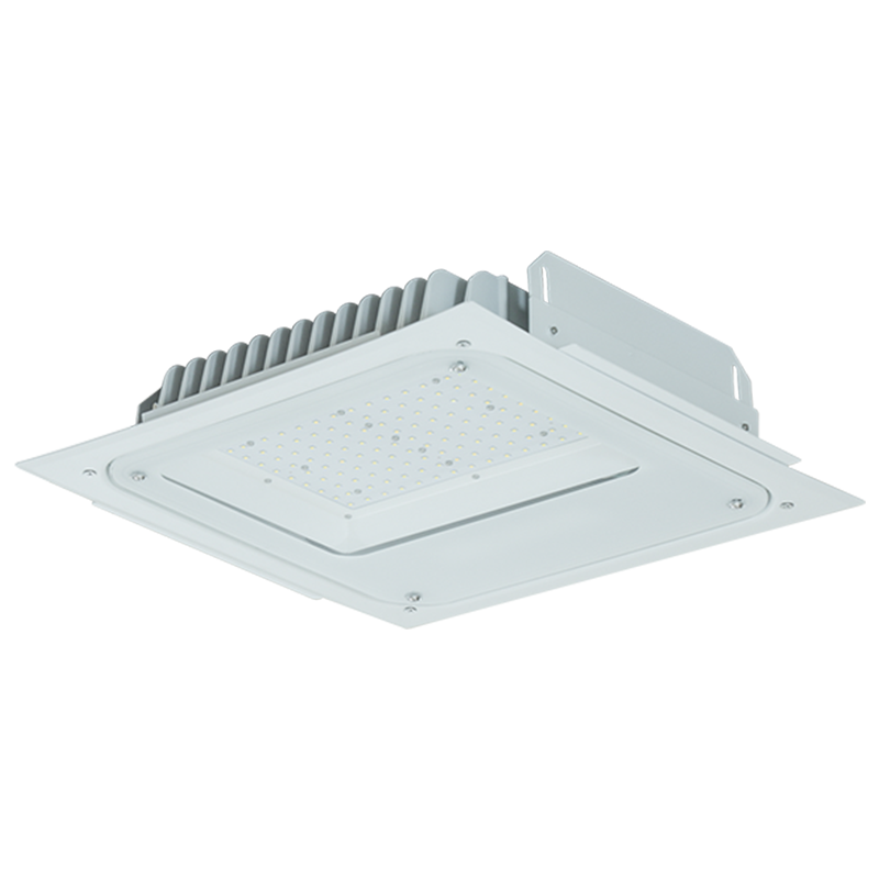 LUMINARIO CANOPY LED 100W 90-305V 6000K EMPOTRAR